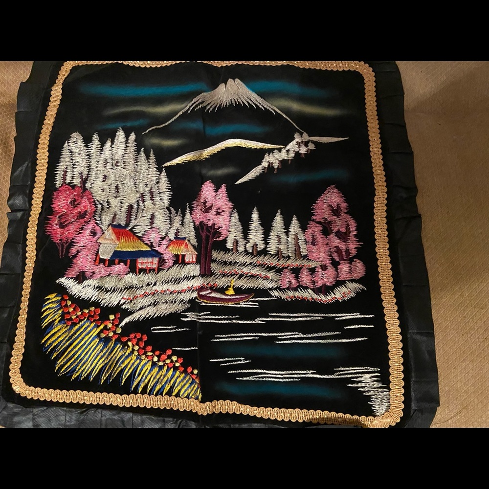 Vintage 1950’s oriental pillow cover from Korea.